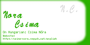 nora csima business card